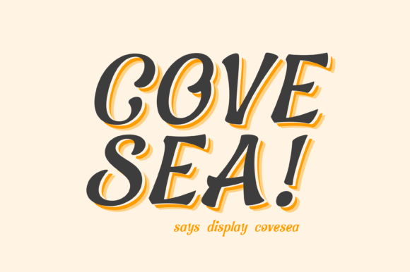 Covesea: A Retro Display Font for Bold Designs