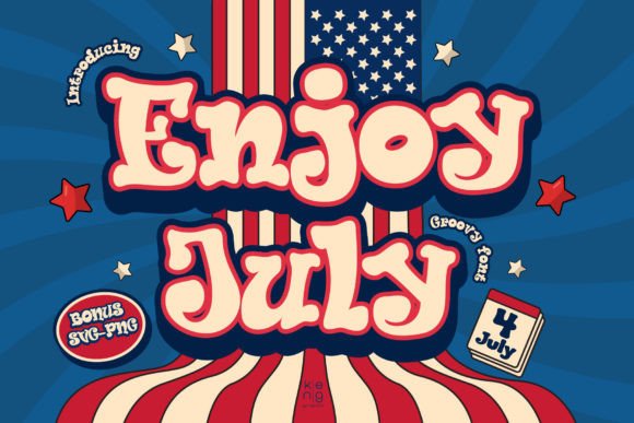 Enjoy July: A Groovy Display Font for Bold Visual Impact