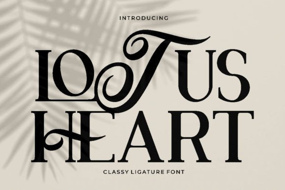 Lotus Heart: Elevating Brand Identity with a Classy Ligature Font