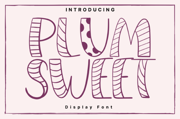 Plum Sweet: Whimsical Typography for Modern Design
