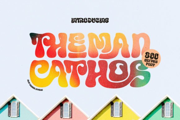 Theman Cathos: A Modern Display Font for Dynamic Branding